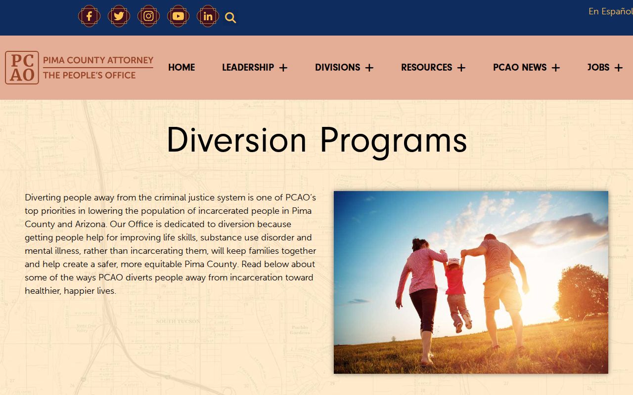 Pima County criminal records diversion program information
